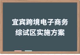 開展“特殊區(qū)域出口”和“網(wǎng)購保稅進(jìn)口”業(yè)務(wù)，中國(guó)（宜賓）跨境電子商務(wù)綜合試驗(yàn)區(qū)實(shí)施方案印發(fā)